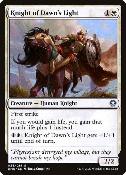 Knight of Dawn's Light — art by Billy Christian