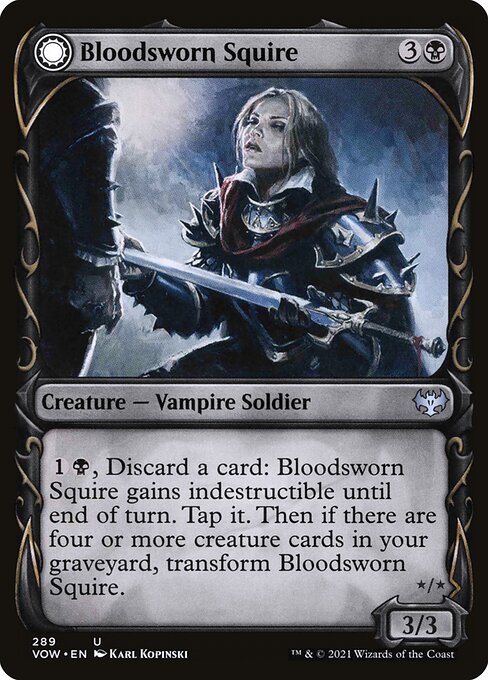 Bloodsworn Squire // Bloodsworn Knight — art by Karl Kopinski