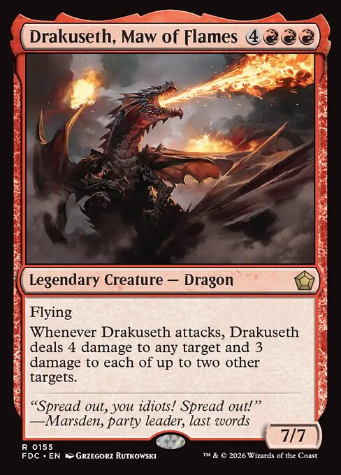 Drakuseth, Maw of Flames — art by Grzegorz Rutkowski