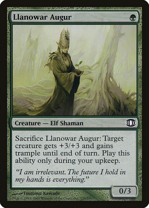 Llanowar Augur — art by Tsutomu Kawade