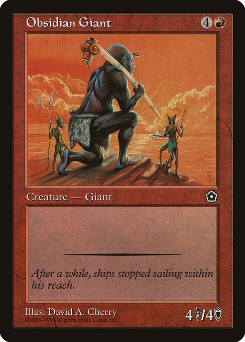 Obsidian Giant — art by David A. Cherry