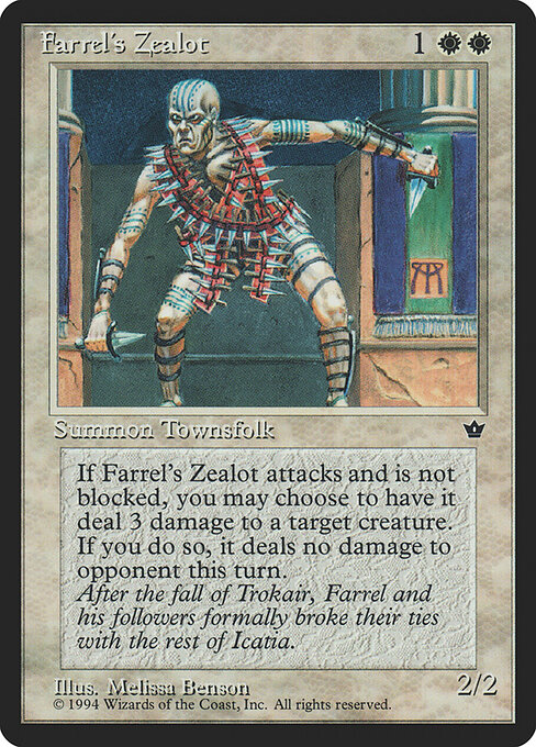 Farrel's Zealot — art by Melissa A. Benson