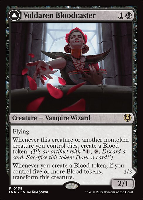 Voldaren Bloodcaster // Bloodbat Summoner — art by Kim Sokol