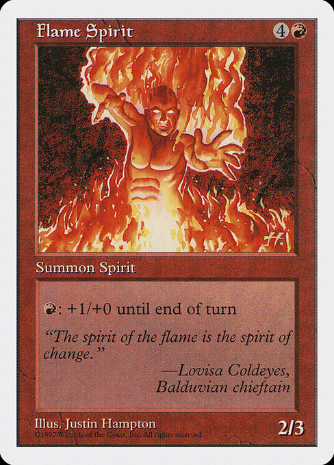 Flame Spirit — art by Justin Hampton