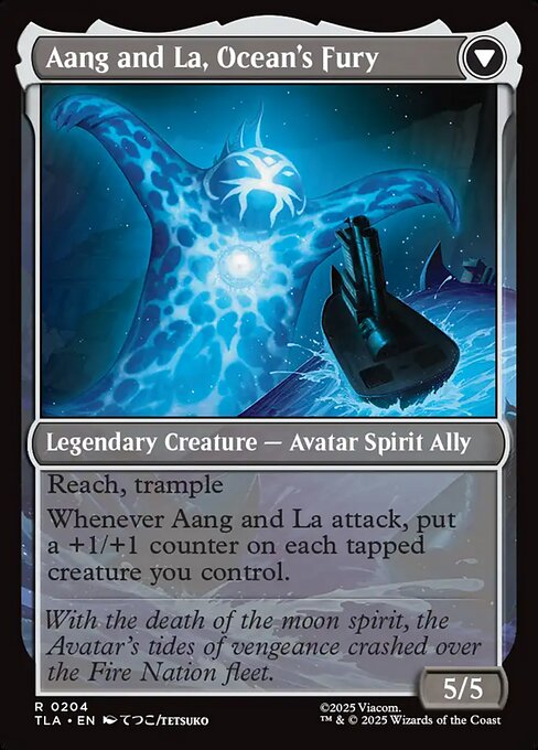Aang, Swift Savior // Aang and La, Ocean's Fury — art by Tetsuko