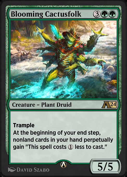 Blooming Cactusfolk — art by David Szabo