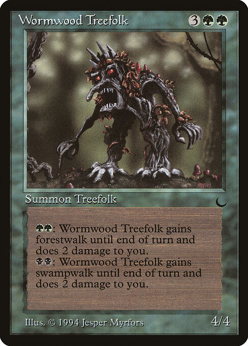 Wormwood Treefolk — art by Jesper Myrfors