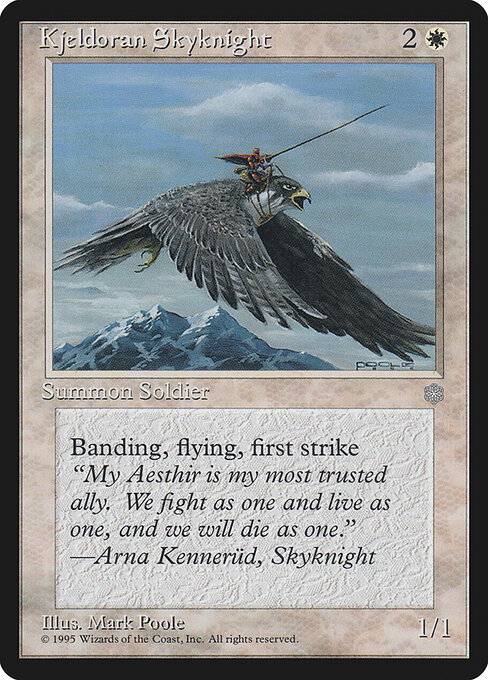 Kjeldoran Skyknight — art by Mark Poole
