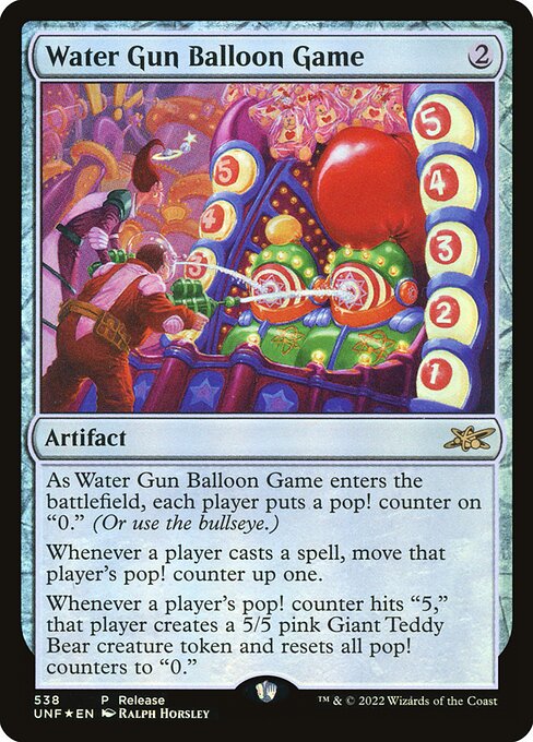 Water Gun Balloon Game — art by Ralph Horsley