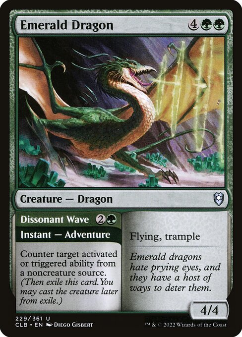Emerald Dragon // Dissonant Wave — art by Diego Gisbert