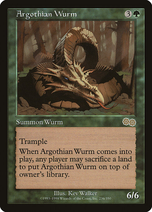 Argothian Wurm — art by Kev Walker