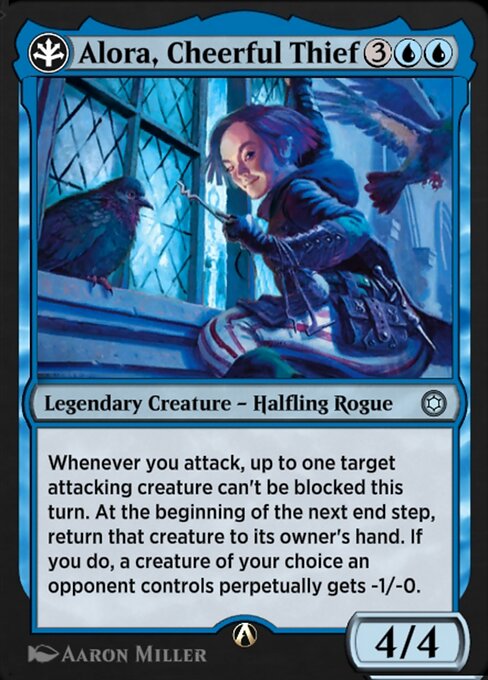 Alora, Cheerful Thief — art by Aaron Miller