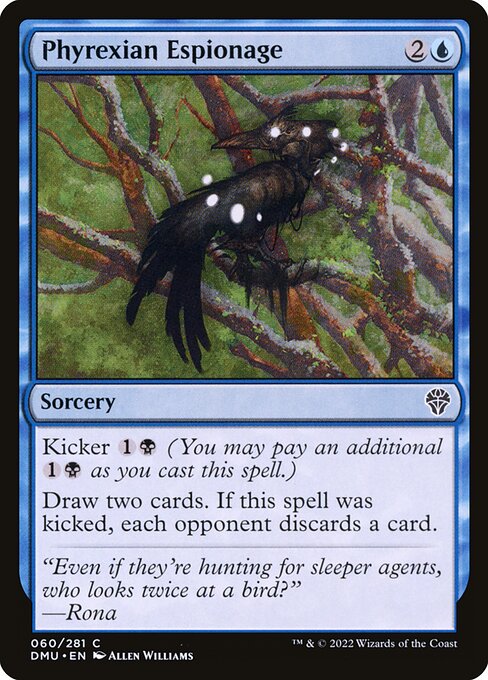 Phyrexian Espionage — art by Allen Williams