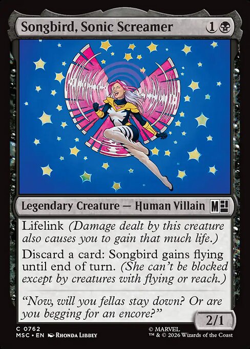 Songbird, Sonic Screamer — art by Rhonda Libbey