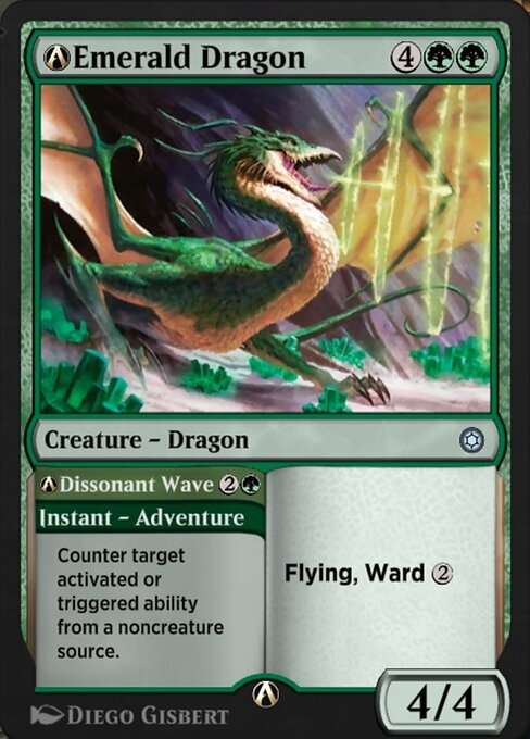 A-Emerald Dragon // A-Dissonant Wave — art by Diego Gisbert