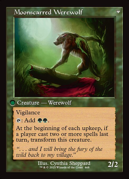 Scorned Villager // Moonscarred Werewolf — art by Cynthia Sheppard