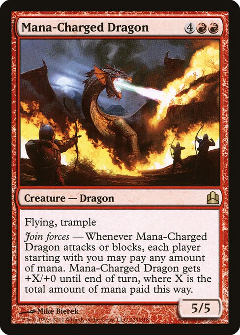 Mana-Charged Dragon — art by Mike Bierek