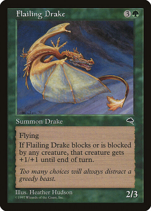 Flailing Drake — art by Heather Hudson