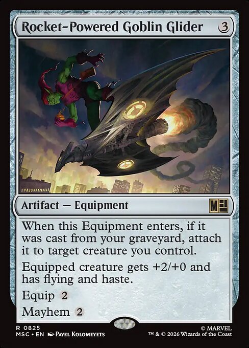 Rocket-Powered Goblin Glider — art by Pavel Kolomeyets