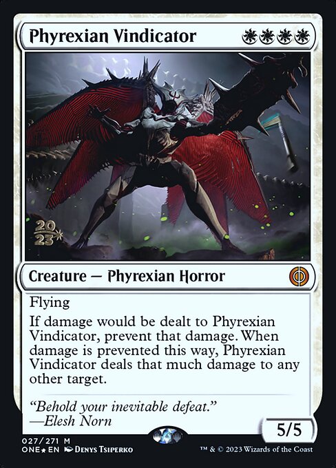 Phyrexian Vindicator — art by Denys Tsiperko