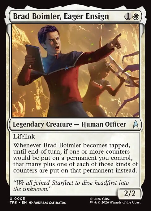 Brad Boimler, Eager Ensign — art by Andreas Zafiratos