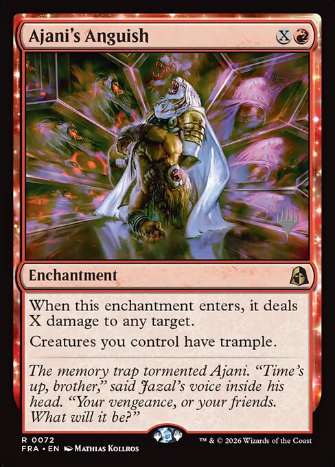 Ajani's Anguish — art by Mathias Kollros