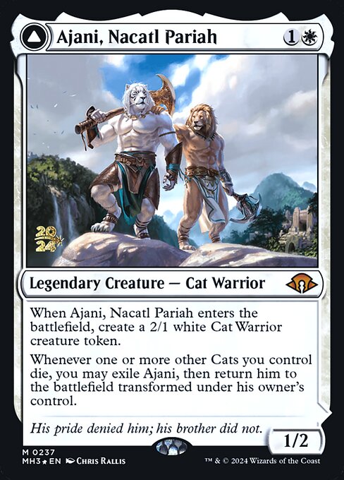 Ajani, Nacatl Pariah // Ajani, Nacatl Avenger — art by Chris Rallis