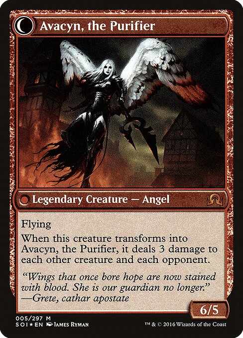 Archangel Avacyn // Avacyn, the Purifier — art by James Ryman