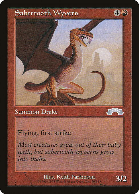 Sabertooth Wyvern — art by Keith Parkinson