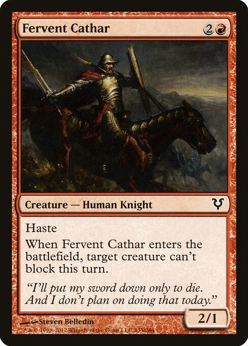 Fervent Cathar — art by Steven Belledin
