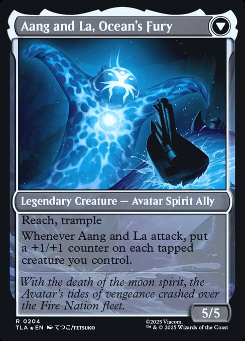 Aang, Swift Savior // Aang and La, Ocean's Fury — art by Tetsuko