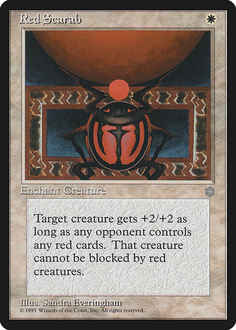 Red Scarab — art by Sandra Everingham