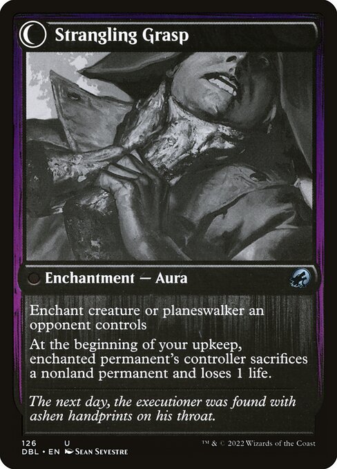 Vengeful Strangler // Strangling Grasp — art by Sean Sevestre