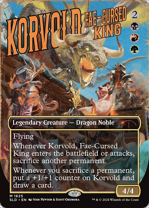 Korvold, Fae-Cursed King — art by Josh Newton & Scott Okumura