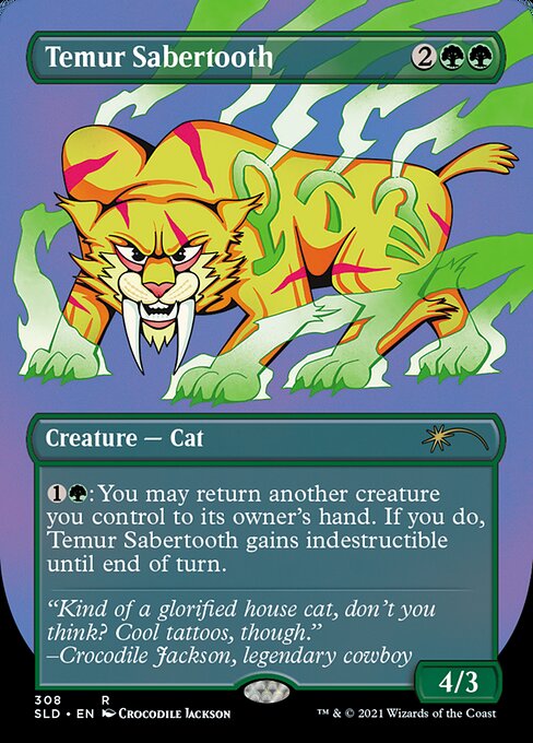 Temur Sabertooth — art by Crocodile Jackson