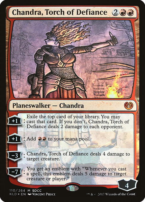 Chandra, Torch of Defiance — art by Vincent Proce