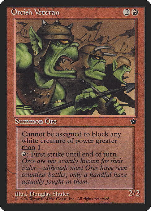 Orcish Veteran — art by Douglas Shuler