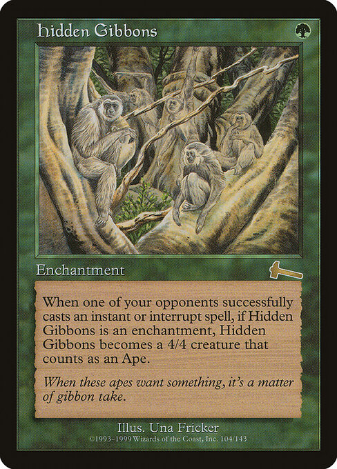 Hidden Gibbons — art by Una Fricker