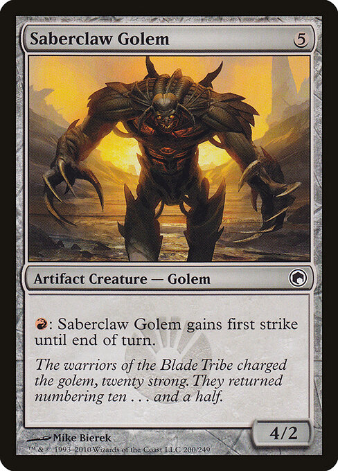 Saberclaw Golem — art by Mike Bierek