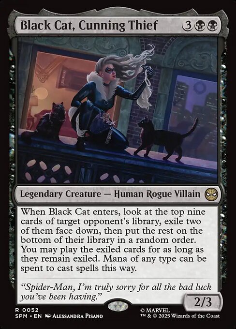Black Cat, Cunning Thief — art by Alessandra Pisano