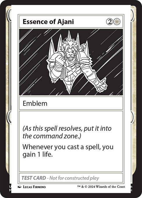 Essence of Ajani — art by Lucas Firmino
