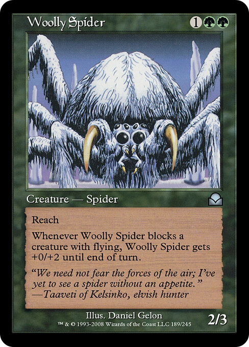 Woolly Spider — art by Daniel Gelon