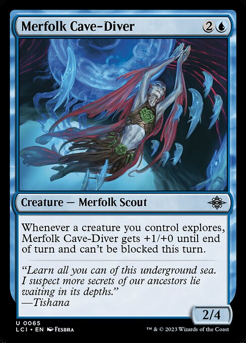 Merfolk Cave-Diver — art by Fesbra