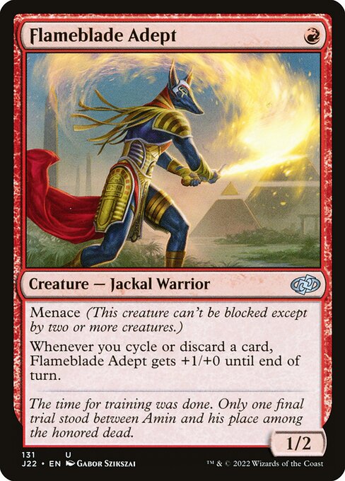 Flameblade Adept — art by Gabor Szikszai