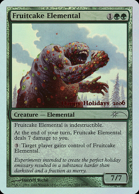 Fruitcake Elemental — art by Darrell Riche