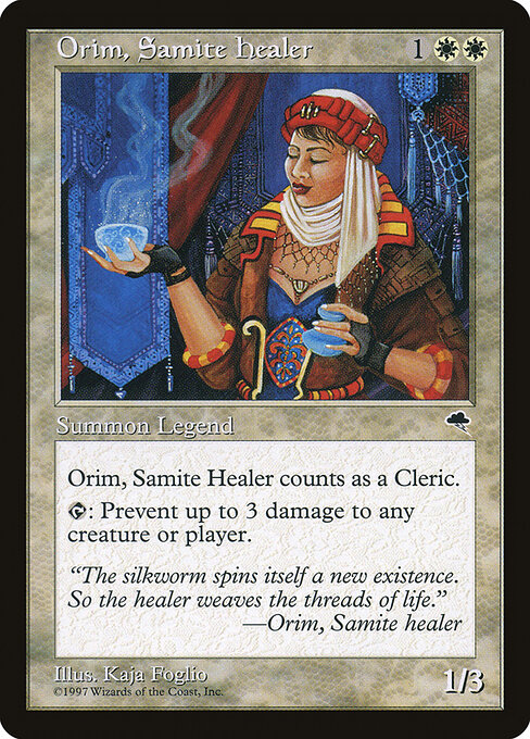 Orim, Samite Healer — art by Kaja Foglio