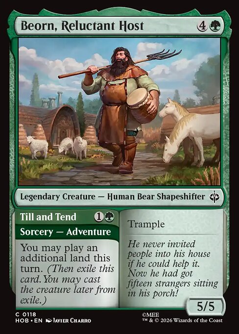 Beorn, Reluctant Host // Till and Tend — art by Javier Charro