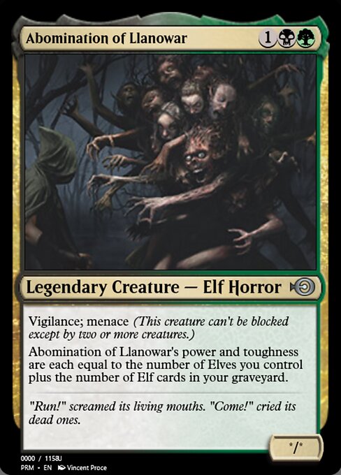 Abomination of Llanowar — art by Vincent Proce