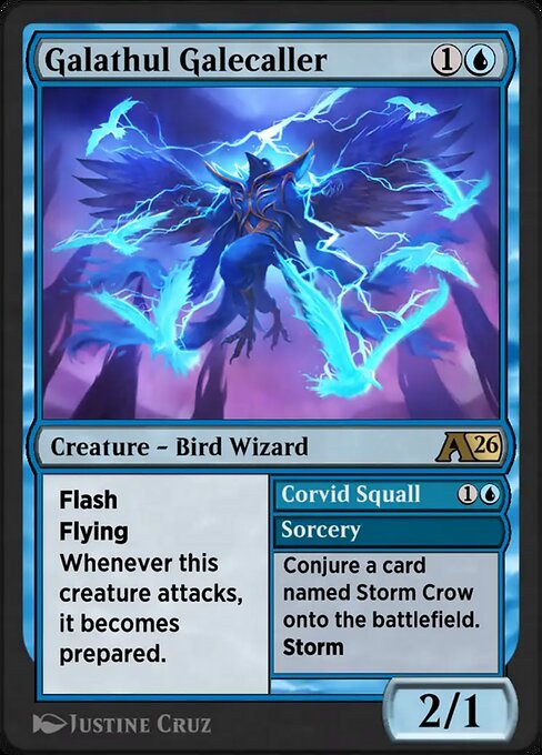 Galathul Galecaller // Corvid Squall — art by Justine Cruz