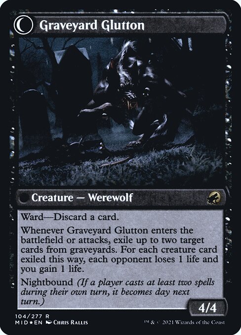 Graveyard Trespasser // Graveyard Glutton — art by Chris Rallis